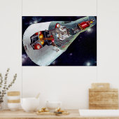 Cutaway is een tweekoppige Gemini-ruimtesonde tijd Poster (Keuken)