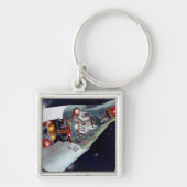 Cutaway is een tweekoppige Gemini-ruimtesonde tijd Sleutelhanger (Voorkant)