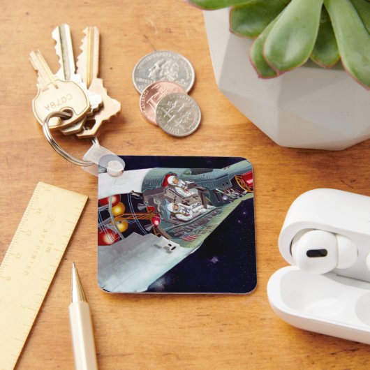 Cutaway is een tweekoppige Gemini-ruimtesonde tijd Sleutelhanger (Bureau)