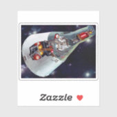 Cutaway is een tweekoppige Gemini-ruimtesonde tijd Sticker (Vel)