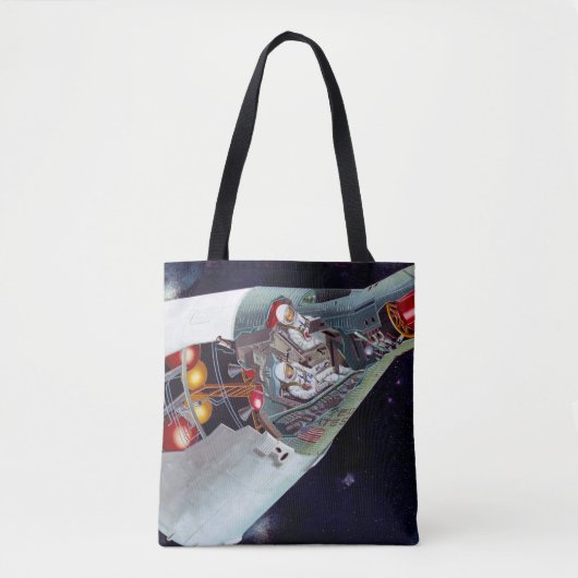 Cutaway is een tweekoppige Gemini-ruimtesonde tijd Tote Bag (Voorkant)