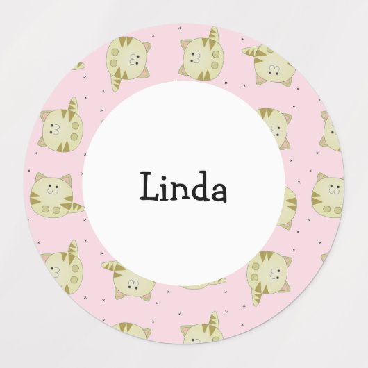 Cutbruin katroze patroon labels (Design 2)