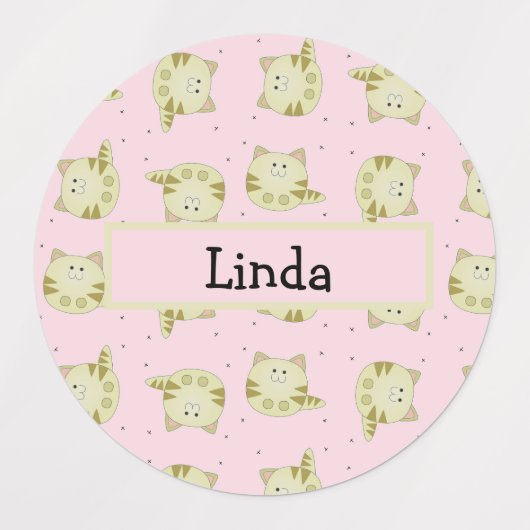 Cutbruin katroze patroon labels (Design 1)