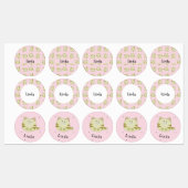 Cutbruin katroze patroon labels (Vel)