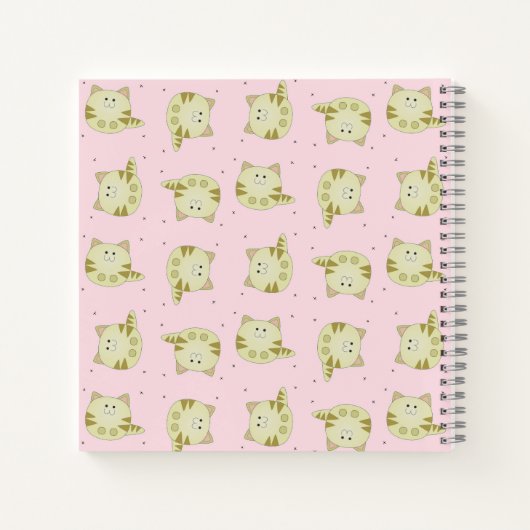 Cutbruin katroze patroon notitieboek (Achterkant)