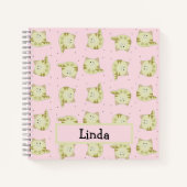 Cutbruin katroze patroon notitieboek (Voorkant)