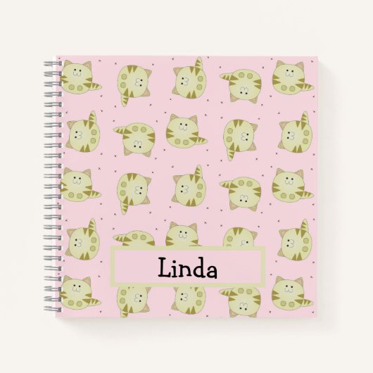 Cutbruin katroze patroon notitieboek (Voorkant)