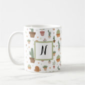 Cutcactus en sacharose Monogram Koffiemok (Links)