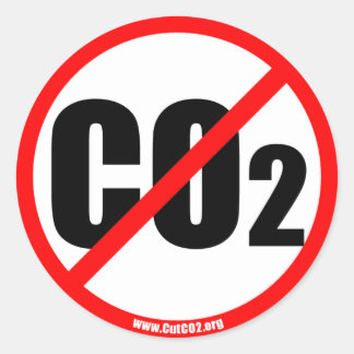 CutCO2.org - 100% biologische Propoganda Ronde Sticker