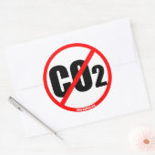 CutCO2.org - 100% biologische Propoganda Ronde Sticker (Envelop)
