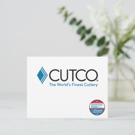Cutco contactpersoon briefkaart (Staand voorkant)