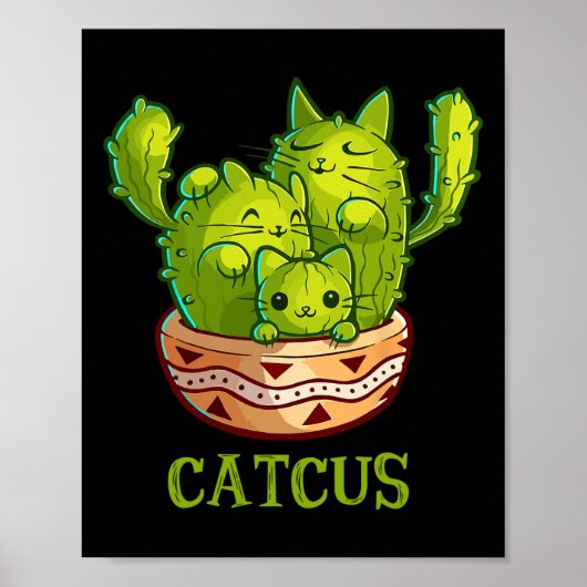 Cutcus cutas en cactus Mexican cactus cinco de Poster (Voorkant)