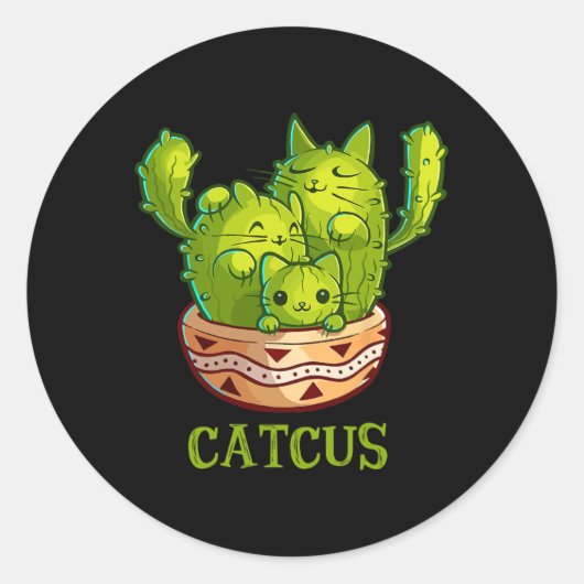 Cutcus cutas en cactus Mexican cactus cinco de Ronde Sticker (Voorkant)