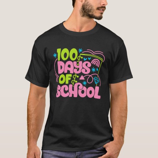 Cute 100 Days of School 100th Magical School Day T T-shirt (Voorkant)