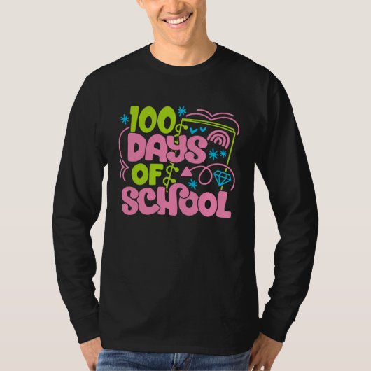 Cute 100 Days of School 100th Magical School Day T T-shirt (Voorkant)