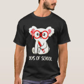 Cute 100 Days Of School Koala Animal Student Teach T-shirt (Voorkant)