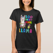 Cute 100 Days of School No Probllama Llama Back To T-shirt (Voorkant)