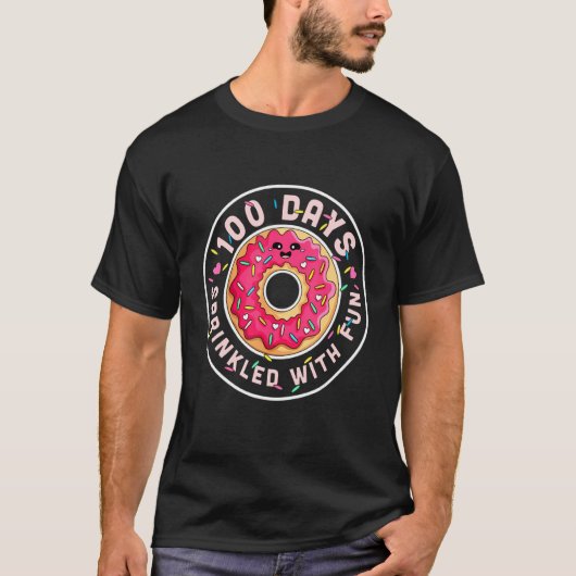 Cute 100 Days Sprinkled With Fun Donut 100th Day K T-shirt (Voorkant)