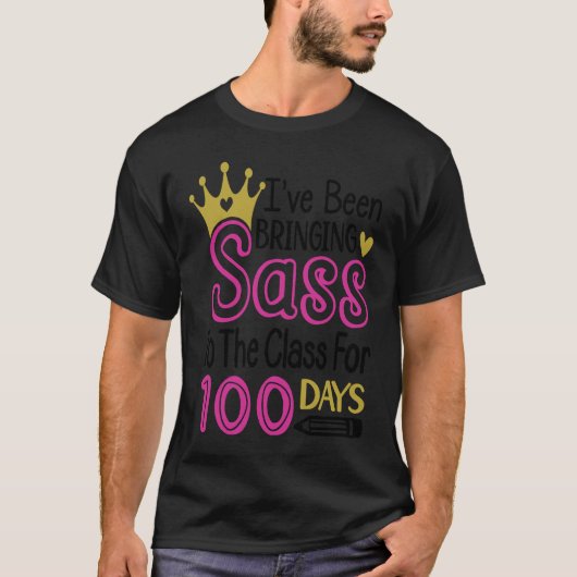Cute 100th Day Bringing Sass to the Class 100 Days T-shirt (Voorkant)