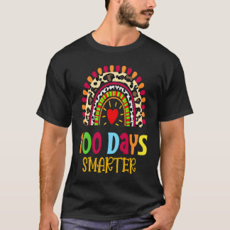 Cute 100th Day of School 100 Days Smarter Rainbow  T-shirt