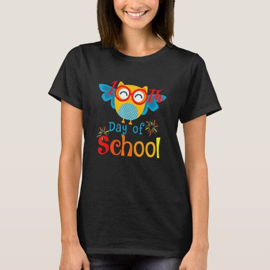 Cute 100th Day of School Owl Lover 100 days Teache T-shirt (Voorkant)