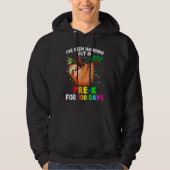Cute 100th Day of School Sloth Pre-k 100 Days Scho Hoodie (Voorkant)