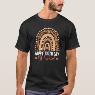 Cute 100th Day of School Student Teacher Rainbow L T-shirt