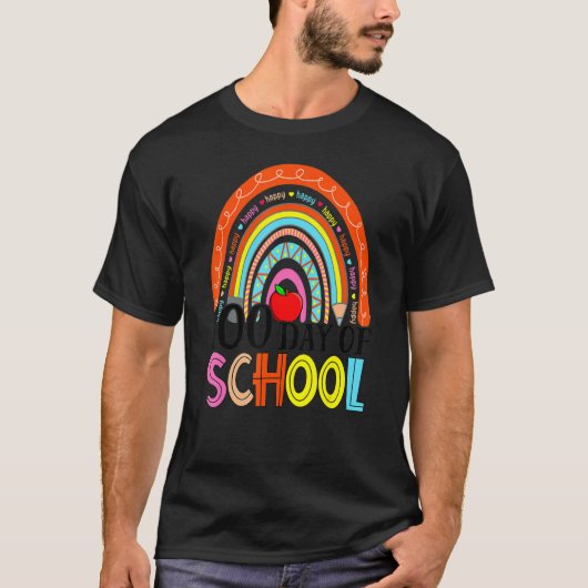 Cute 100th Day Of School Teacher 100 Days Smarter  T-shirt (Voorkant)