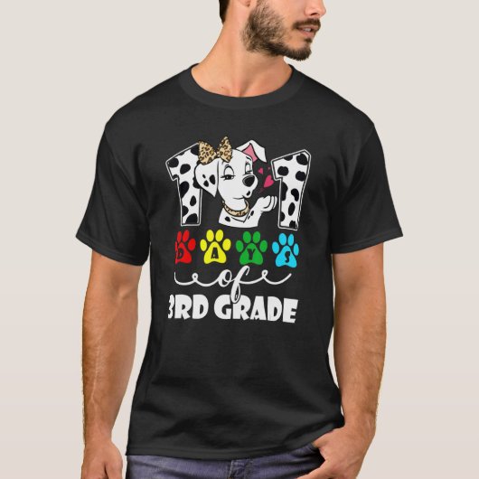 Cute 101 Days School Dog Lover 3rd Grade 100 Days T-shirt (Voorkant)