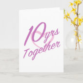 Cute 10e Jubileum Kaart (Gele Bloem)