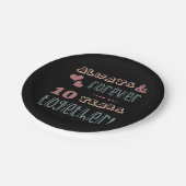 Cute 10th Wedding Jubileum Papieren Bordje (Gekanteld)