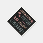 Cute 10th Wedding Jubileum Servet (Hoek)