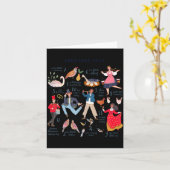 Cute 12 Days Of Christmas Clic Traditional  Kaart (Gele Bloem)