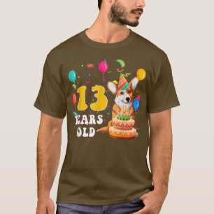 Cute 13 Years Old Corgi Hondenliefhebber 13th Birt T-shirt