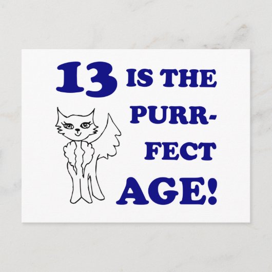 Cute 13th Birthday Cadeau Briefkaart (Voorkant)