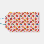 Cute 1960s-stijl butterflies gift label cadeaulabel (Achterkant Horizontaal)