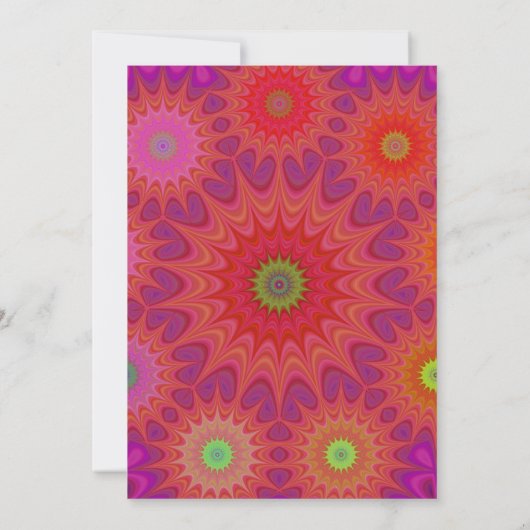 Cute 1960s-themauitnodiging kaart (Achterkant)