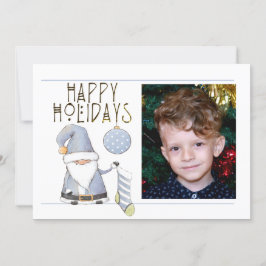 Cute 1 Foto PRETTIGE FEESTDAGEN Santa Gnome kerst