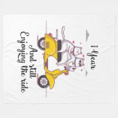 Cute 1 jaar Jubileum gift voor hem en haar Fleece Deken (Voorkant (Horizontaal))