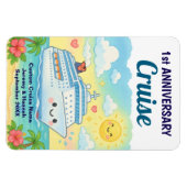 Cute 1st Anniversary Cruise Stateroom Cabin Door Magneet (Horizontaal)