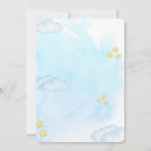 Cute 1st Baby Boy Birthday Invitation Kaart (Achterkant)