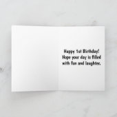 Cute 1st Birthday Kaart (Binnen)
