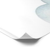 Cute 1st Birthday Safari Animals Paper Poster (Hoek)