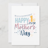 Cute 1st Moederdag Personalized Feestdagenkaart (Voorkant)