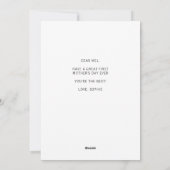 Cute 1st Moederdag Personalized Feestdagenkaart (Achterkant)