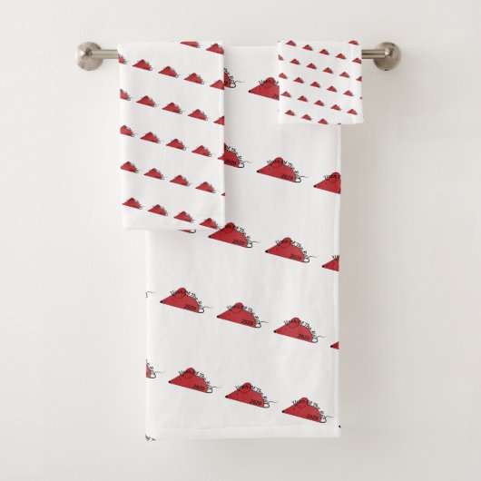 Cute 2020 Year of the Rat Bad Handdoek (Insitu)