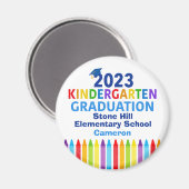 Cute 2023 Kindergarten Afstuderen Custom School Magneet (Voorkant / Achterkant)