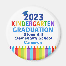 Cute 2023 Kindergarten Afstuderen Custom School Magneet