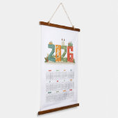 Cute 2026 New Year's Eve Party Festive Tapestry Hangend Wandkleed (Gebogen)