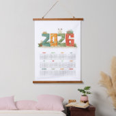 Cute 2026 New Year's Eve Party Festive Tapestry Hangend Wandkleed (Slaapkamer)